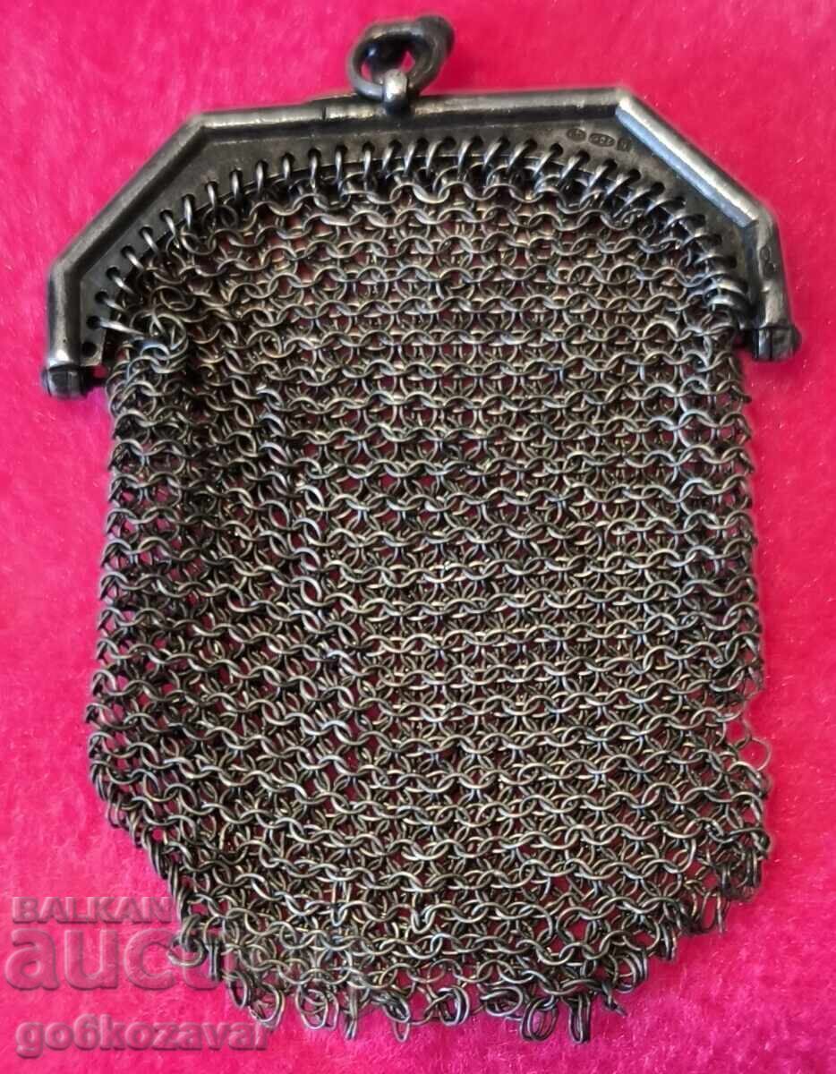 Αντίκα, ασημένιο τσαντάκι, πολλές σημάνσεις!