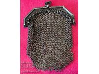 Antic, poșetă din argint, multiple marcaje!