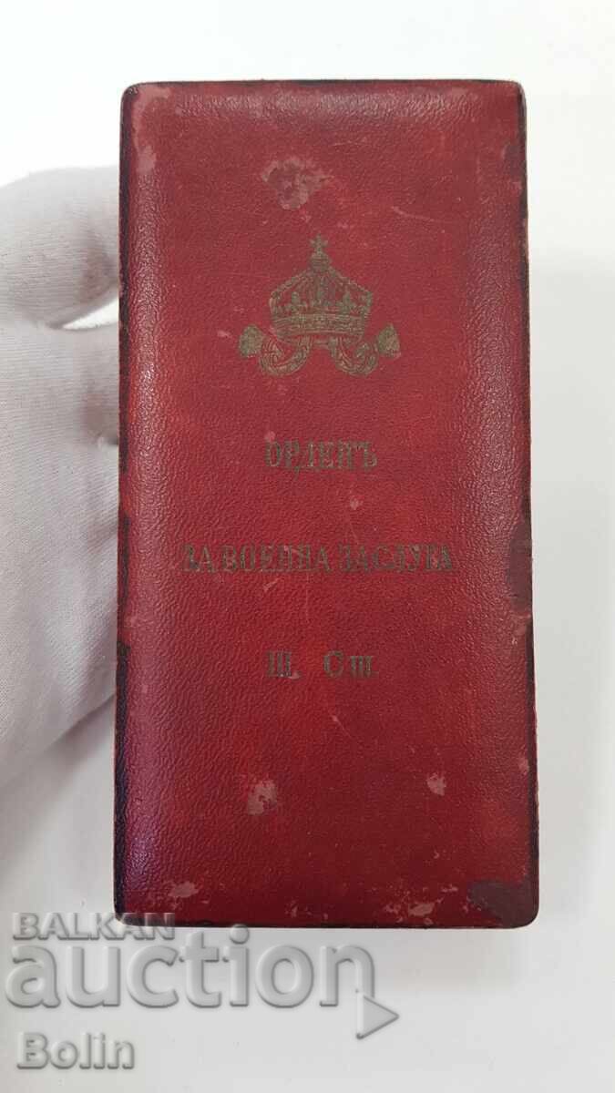 Rare box for the Order of Military Merit III class for the neck, Boris III