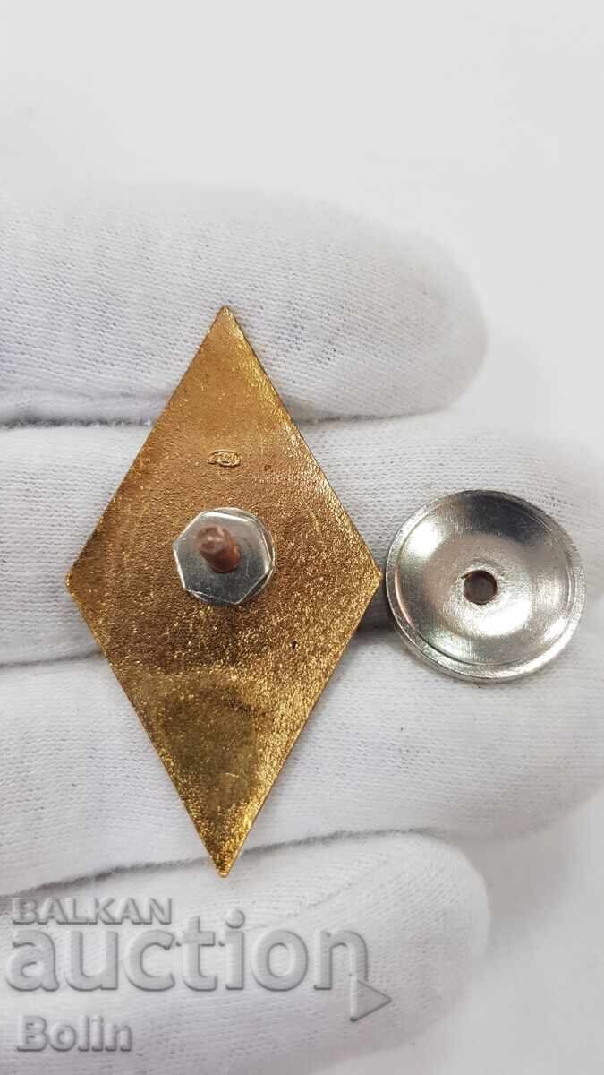 Επιχρυσωμένο σήμα ΕΣΣΔ για αποφοίτηση από πανεπιστήμιο - 5