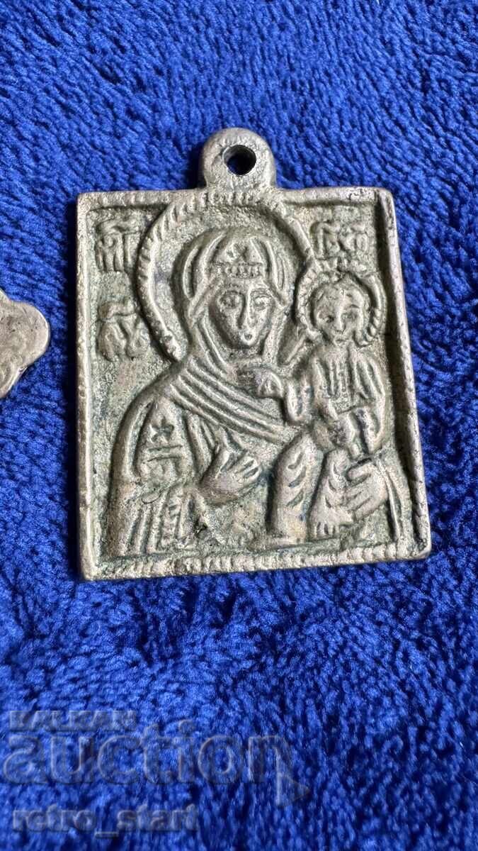 Бронзова икона и кръст Ливан 1947г. Вижте и превода. - 6 Бронзова икона и кръст Ливан 1947г. Вижте и превода. - 6