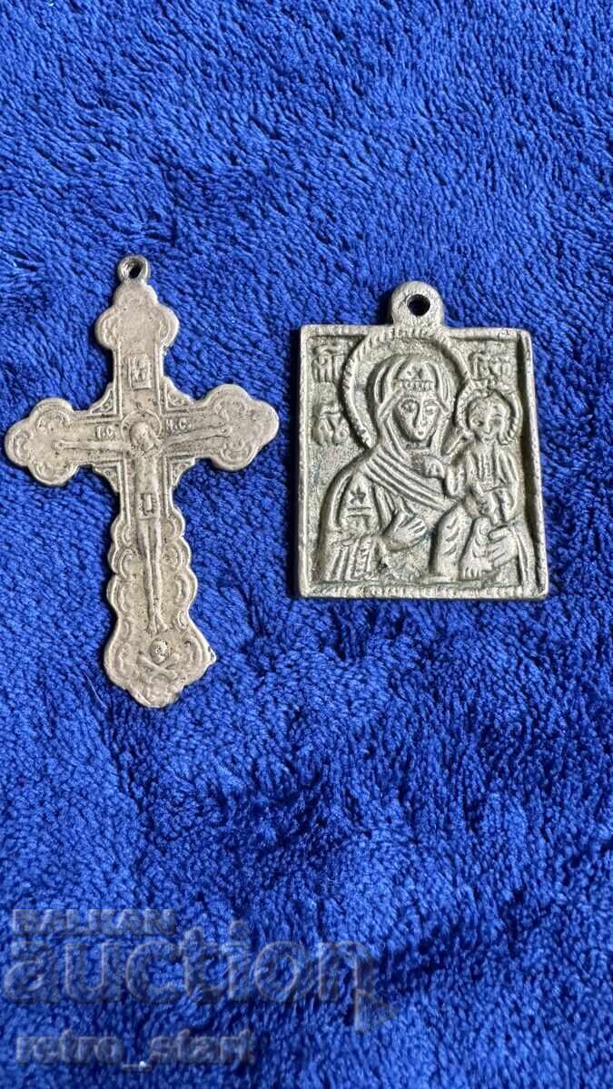 Бронзова икона и кръст Ливан 1947г. Вижте и превода. Бронзова икона и кръст Ливан 1947г. Вижте и превода.