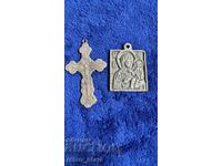 Бронзова икона и кръст Ливан 1947г. Вижте и превода.