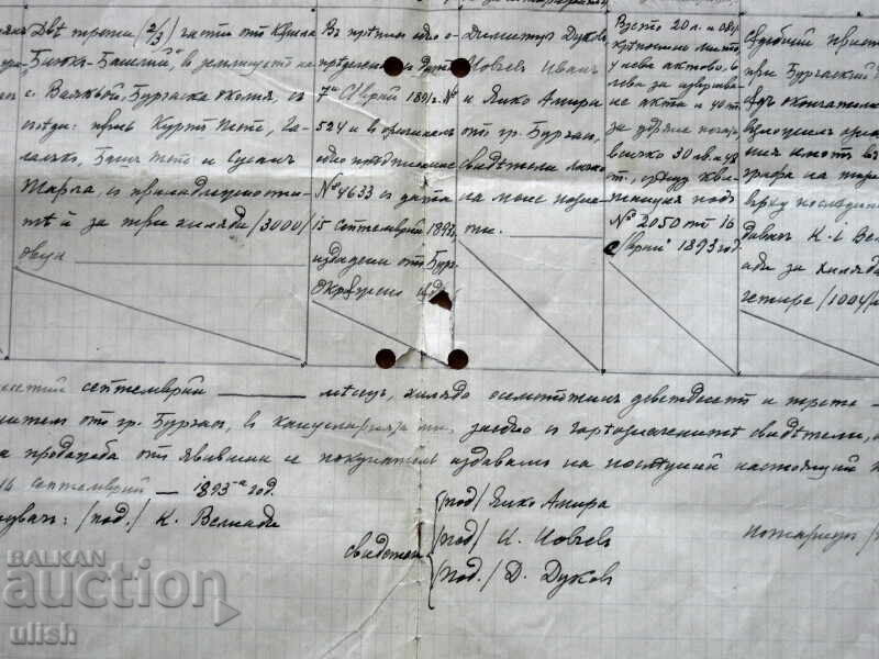 1893 крепостен акт проект препис с цена 12.00 лв. | € 6.14