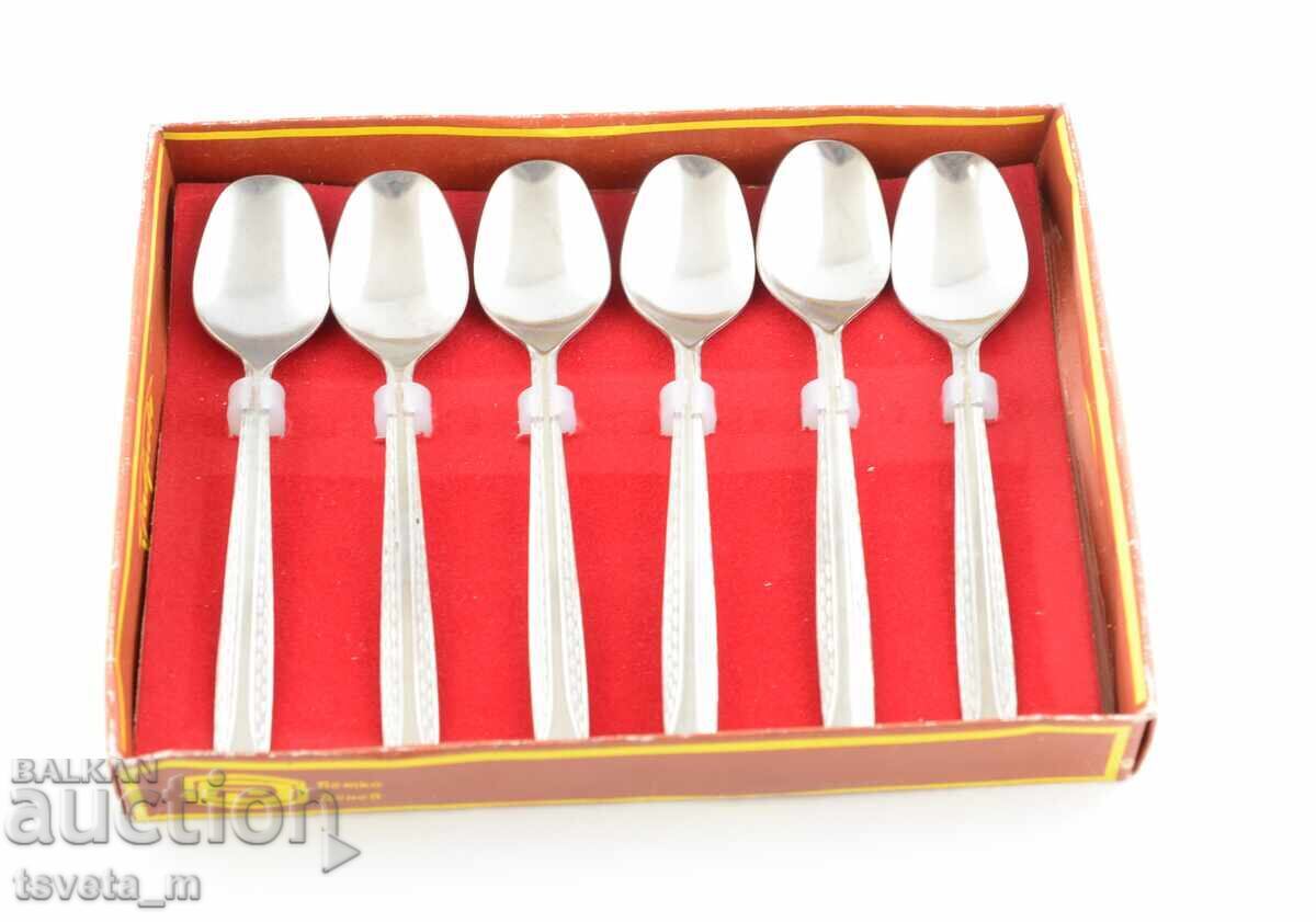 Σετ 6 κουταλάκια τσαγιού, μαχαιροπήρουνα Γκάμπροβο με τιμή 15.00 BGN | € 7.67