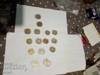 MONEDE COMEMORATIVE BULGARIA - 1,2,5 lv.-15 buc. - 120 lv