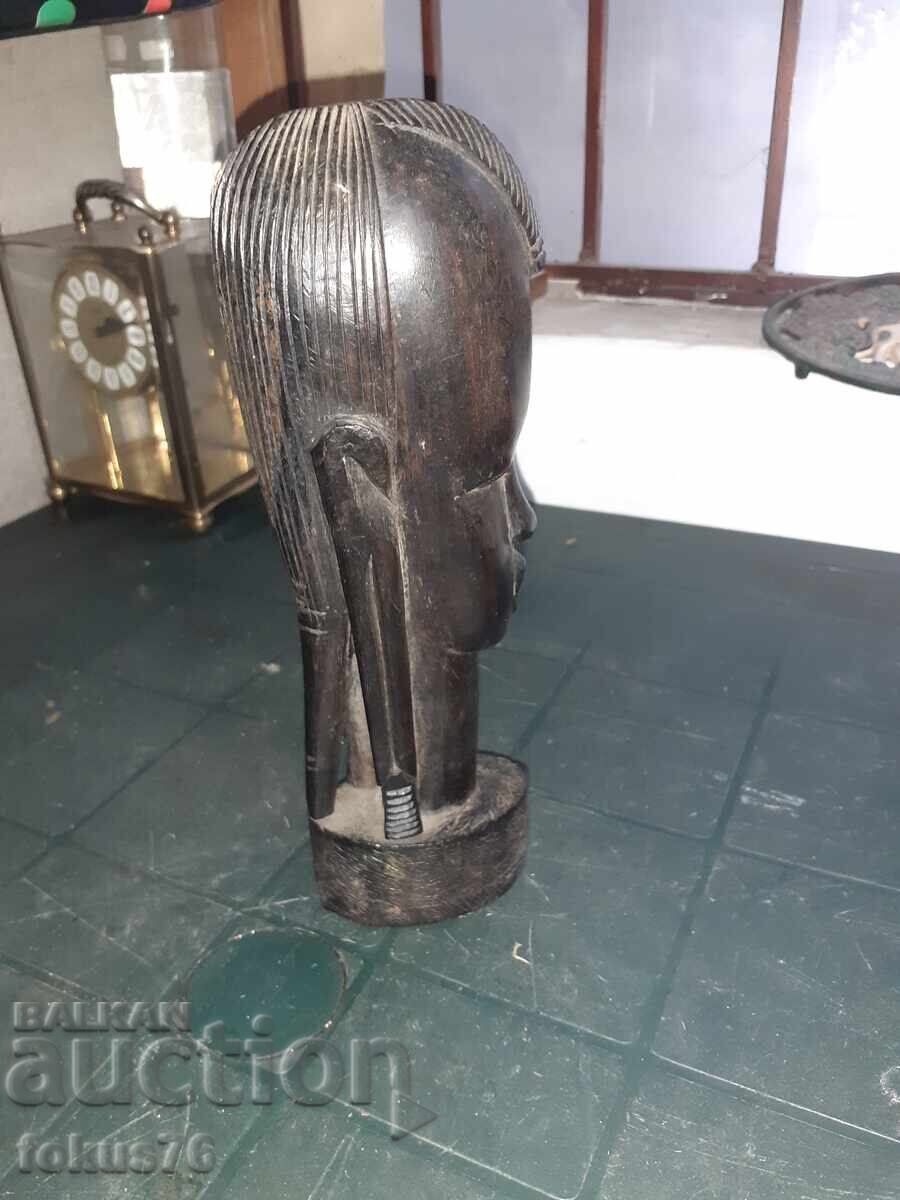 Licitație Statuetă sculptată în abanos, figură din lemn, Africa
