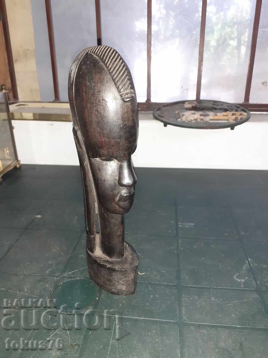 Statuetă sculptată în abanos, figură din lemn, Africa