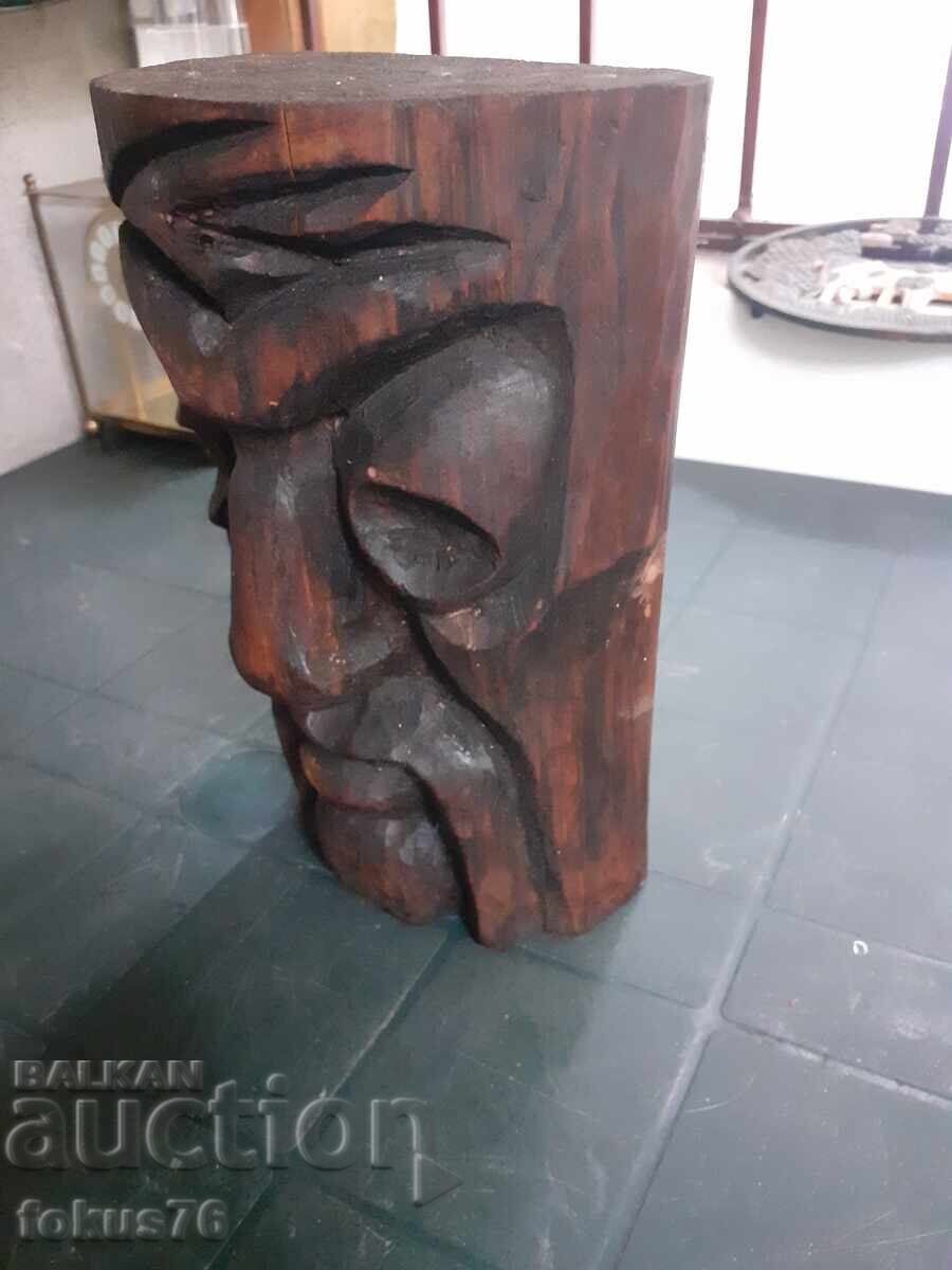 Auction  Wood carving statuette figure wood