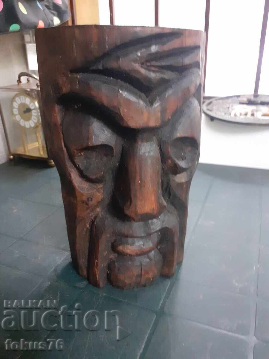 Wood carving statuette figure wood