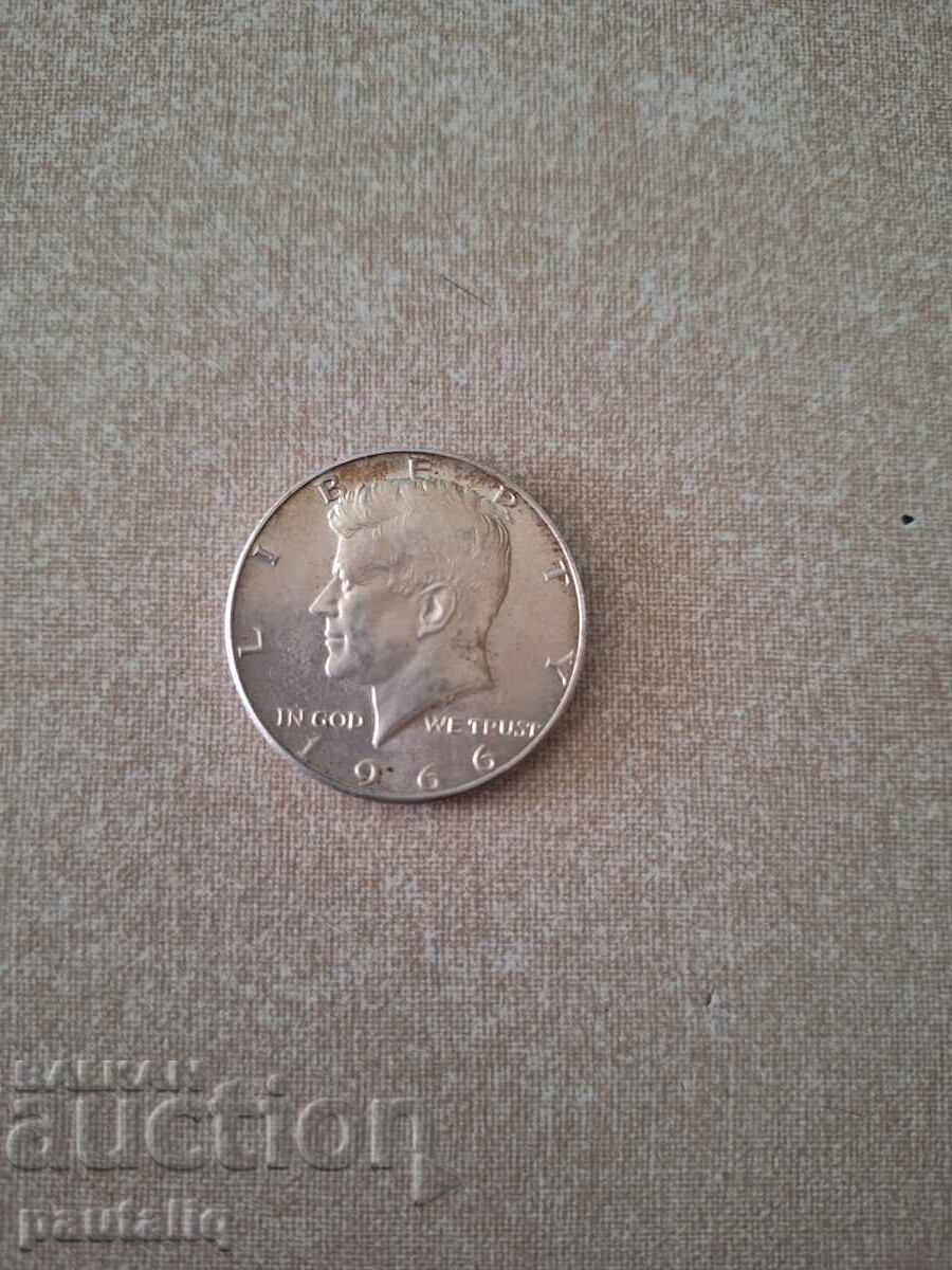 USA Half Dollar 1966 SILVER with price 16.00 BGN | € 8.18 USA Half Dollar 1966 SILVER with price 16.00 BGN | € 8.18