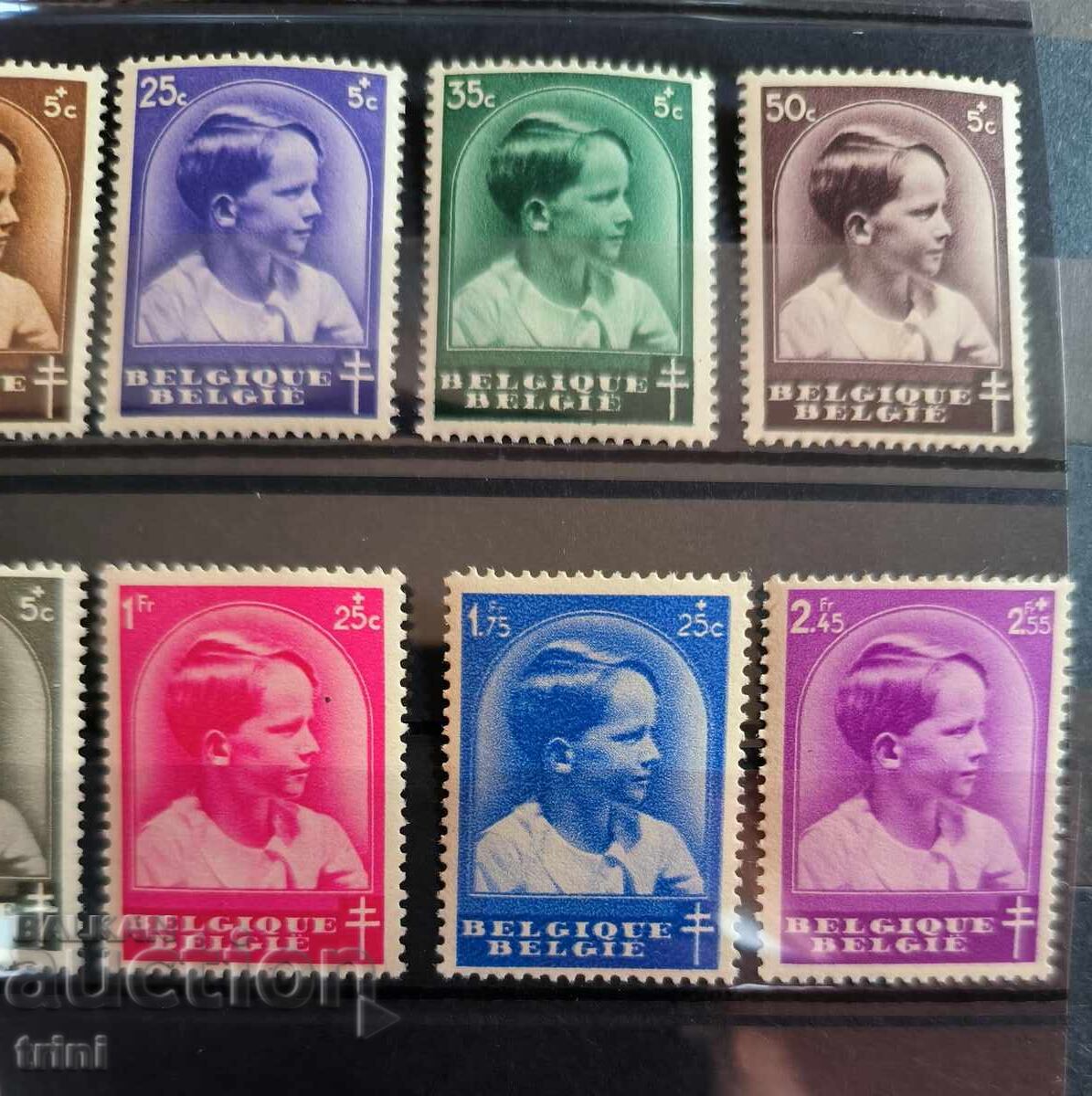 Licitație Belgia 1936. Lupta împotriva tuberculozei serie completă MNH