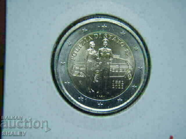 2 ευρώ 2022 Ιταλία "150 χρόνια αστυνομία" (1) /Ιταλία/ - (2 ευρώ) με τιμή 9.89 BGN | € 5.06
