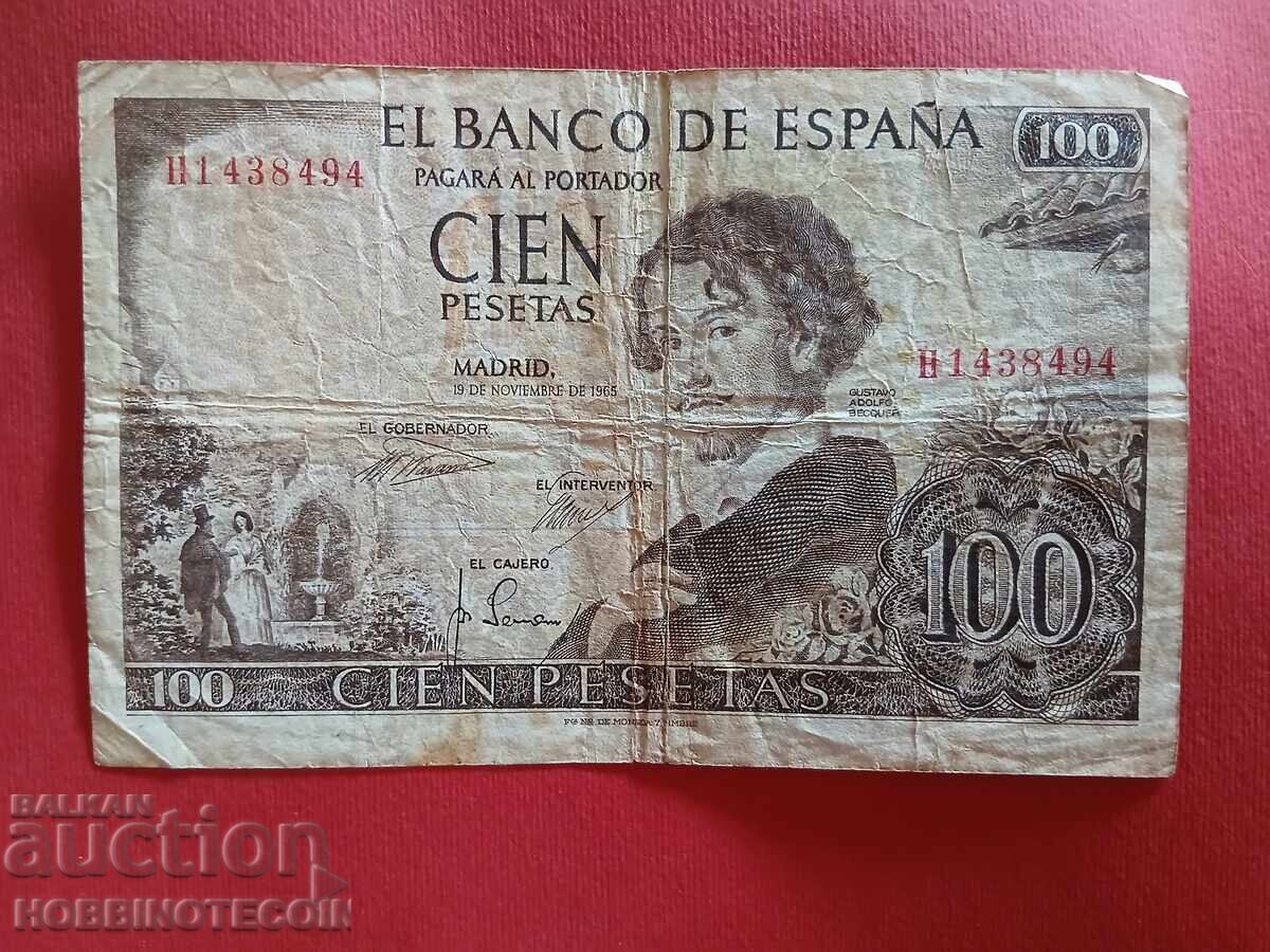 SPAIN 100 Pesetas issue 1965