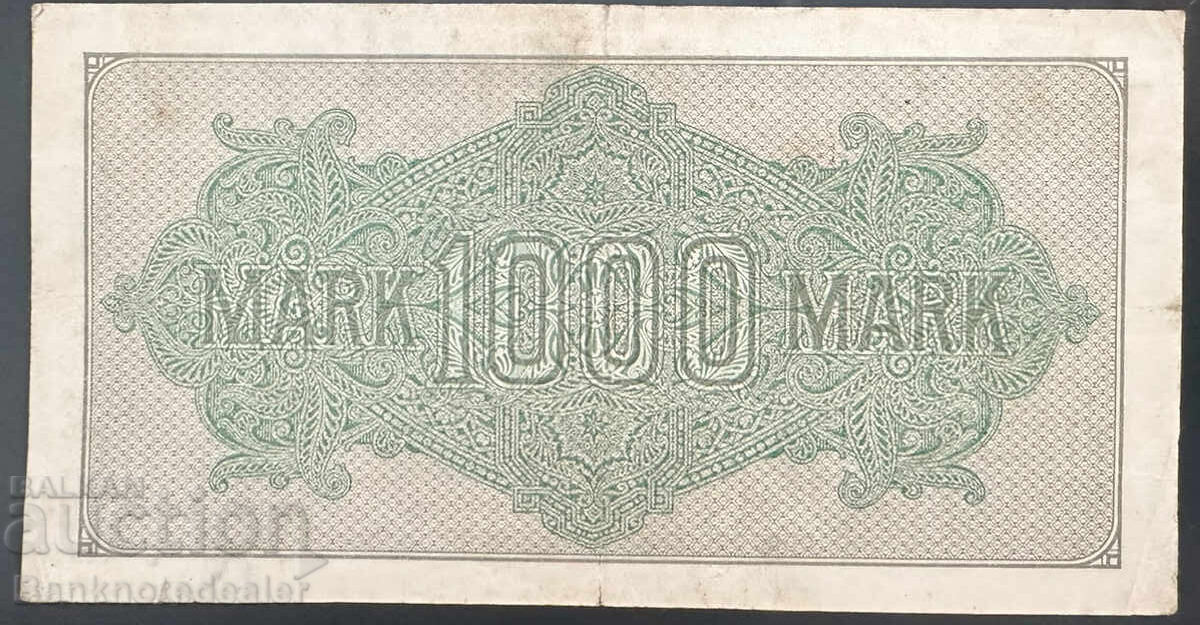 Germany 1000 Mark 1922 Pick 76 Ref 1594 с цена 8.00 лв. | € 4.09