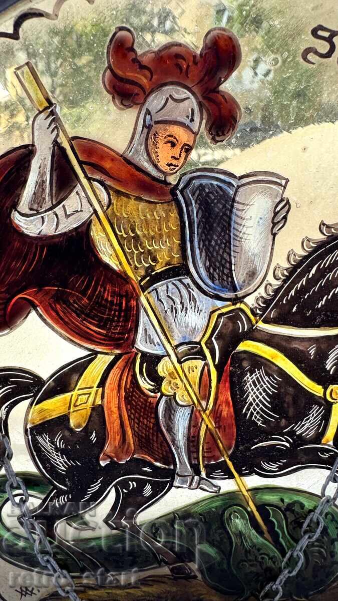 Auction Stained Glass Saint George Auction Stained Glass Saint George