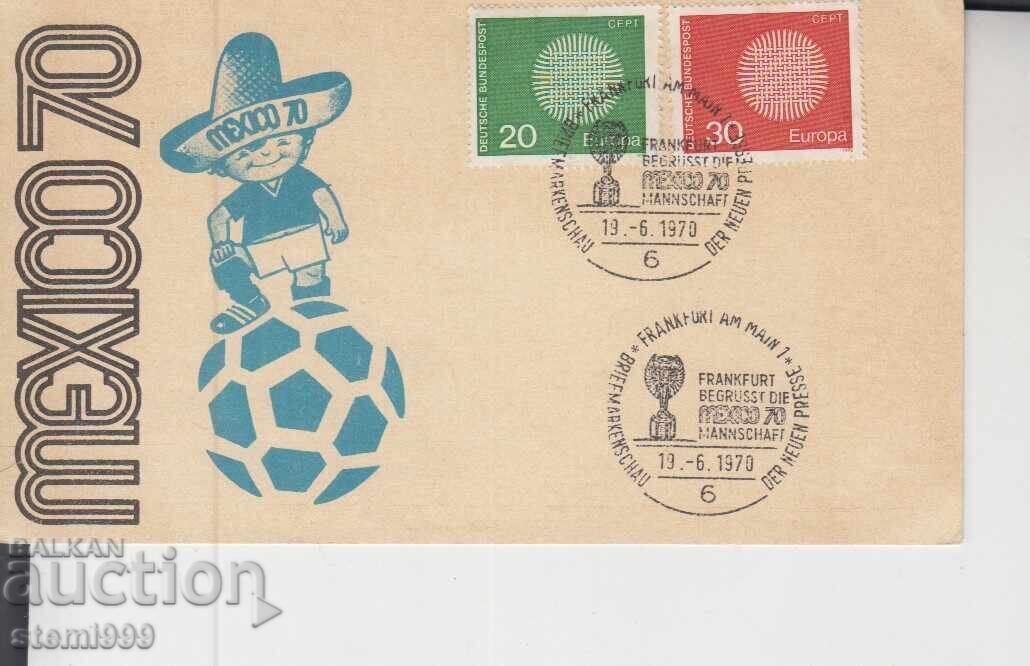 Carte poștală FDC FOTBAL MEXICO 70