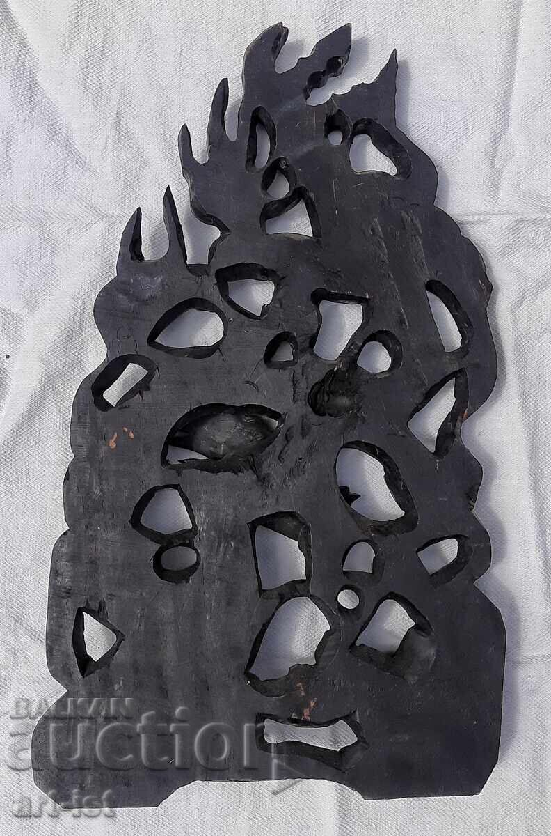 Πολύ όμορφη ξυλόγλυπτη με Κινέζικο δράκο, πουλί Φοίνικα με τιμή 250.00 BGN | € 127.82