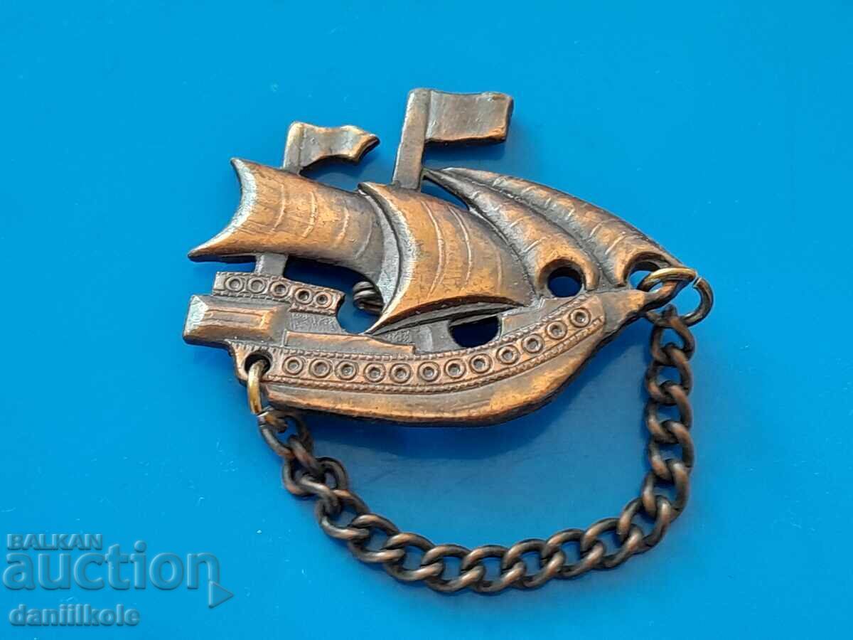 *$*Y*$* КРАСИВА БРОШКА МАРИНИЗЪМ - ВЕТРОХОДЕН КОРАБ *$*Y*$* с цена 7.63 лв. | € 3.90