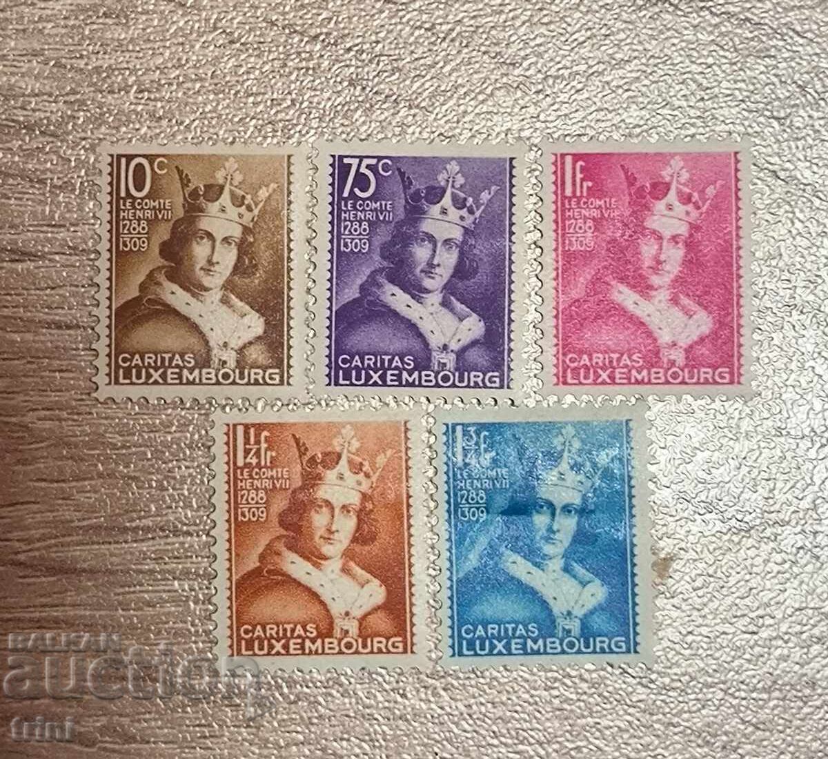 LUXEMBOURG 1933 COUNT HENRY VII Complete Set with price 140.00 BGN | € 71.58 LUXEMBOURG 1933 COUNT HENRY VII Complete Set with price 140.00 BGN | € 71.58