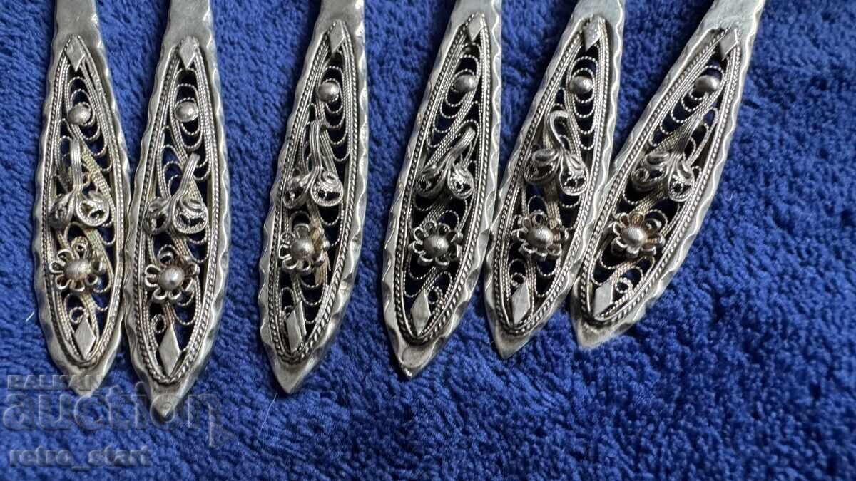 Аукцион Сребърни лъжички 6 броя, проба 800 Аукцион Сребърни лъжички 6 броя, проба 800