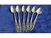 Lingurițe de argint 6 bucăți, proba 800