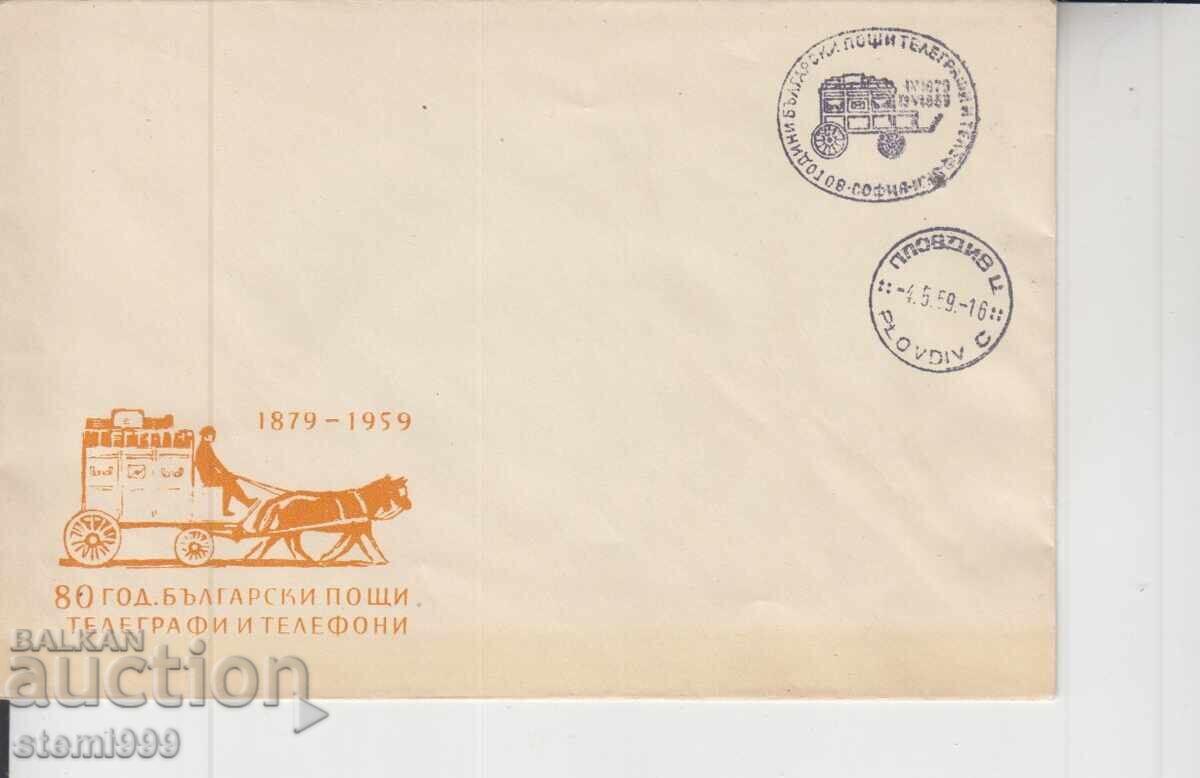 Πρώτη μέρα Φάκελος Ταχυδρομείου Βουλγαρικά Ταχυδρομεία Τηλεγραφία Πρώτη μέρα Φάκελος Ταχυδρομείου Βουλγαρικά Ταχυδρομεία Τηλεγραφία