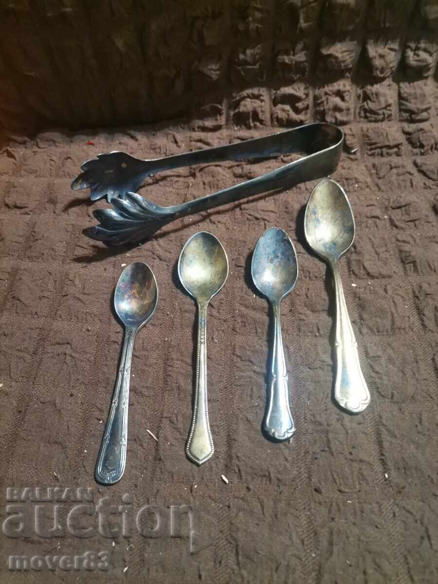 Silver-plated cutlery. Lot of 5 pieces Silver-plated cutlery. Lot of 5 pieces