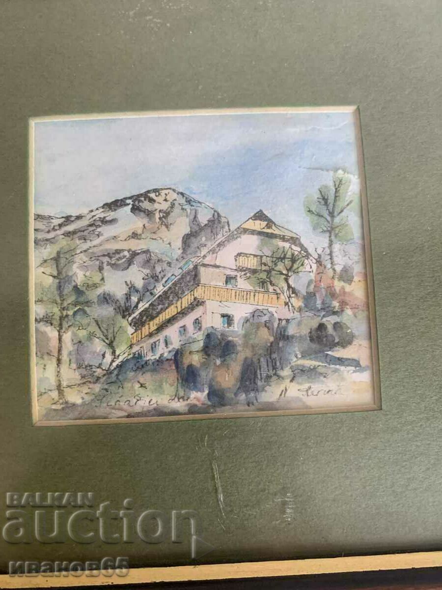 Auction watercolor painting Auction watercolor painting