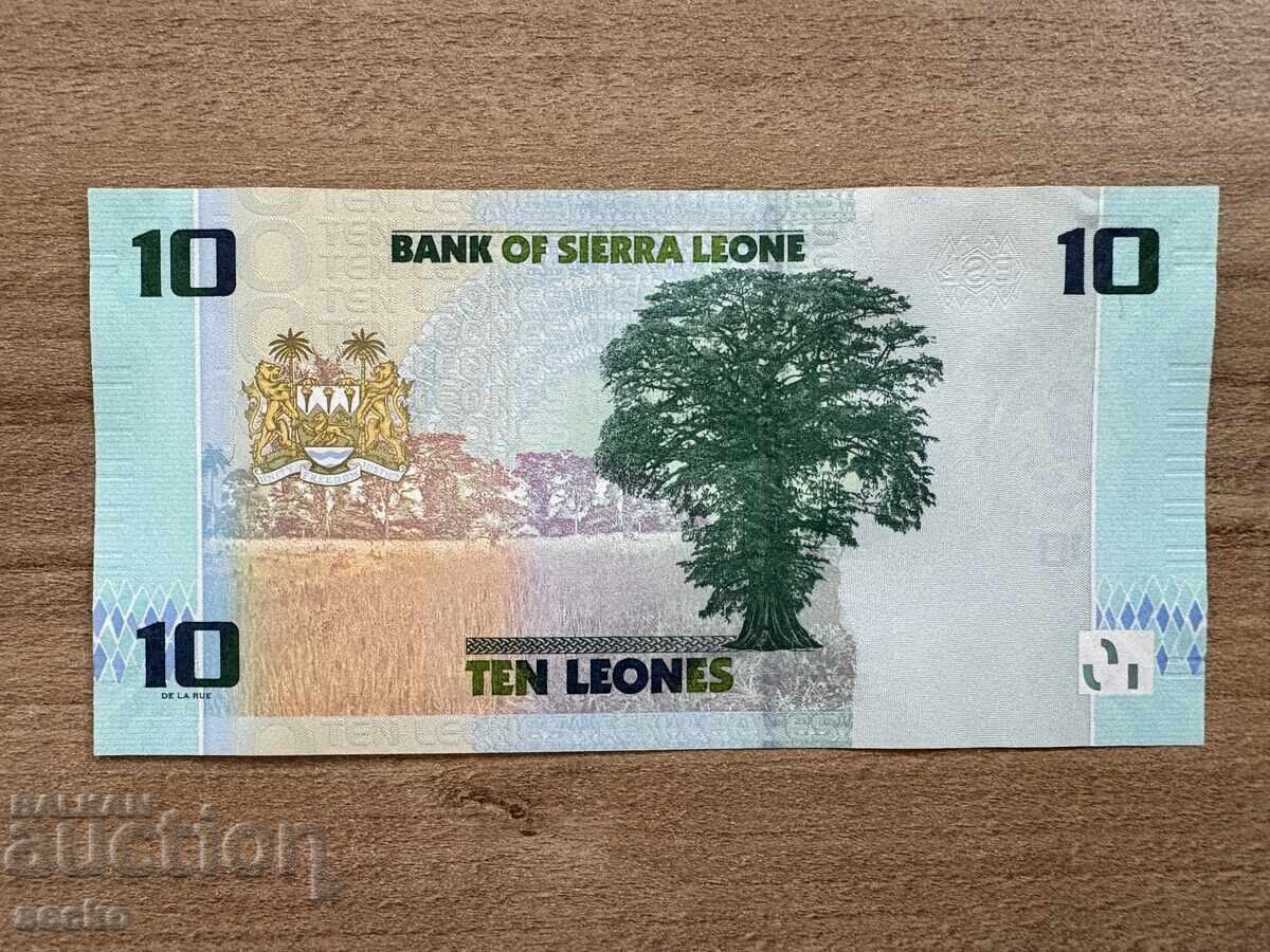 Sierra Leone - 10 leoni (2022), UNC cu preț 13.00 BGN | € 6.65 Sierra Leone - 10 leoni (2022), UNC cu preț 13.00 BGN | € 6.65