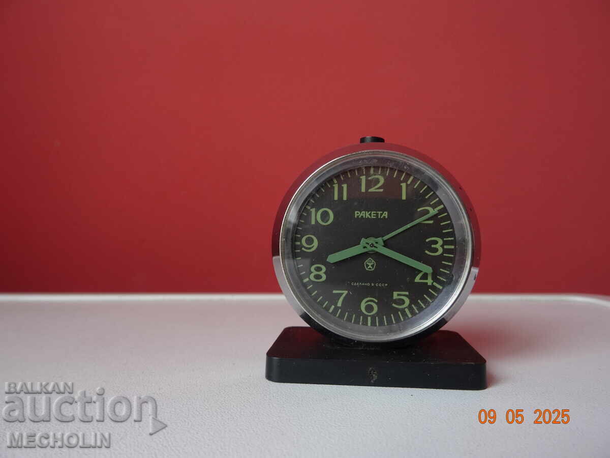 COLLECTOR'S MINI ALARM CLOCK ROCKET RUSSIAN 1 COLLECTOR'S MINI ALARM CLOCK ROCKET RUSSIAN 1