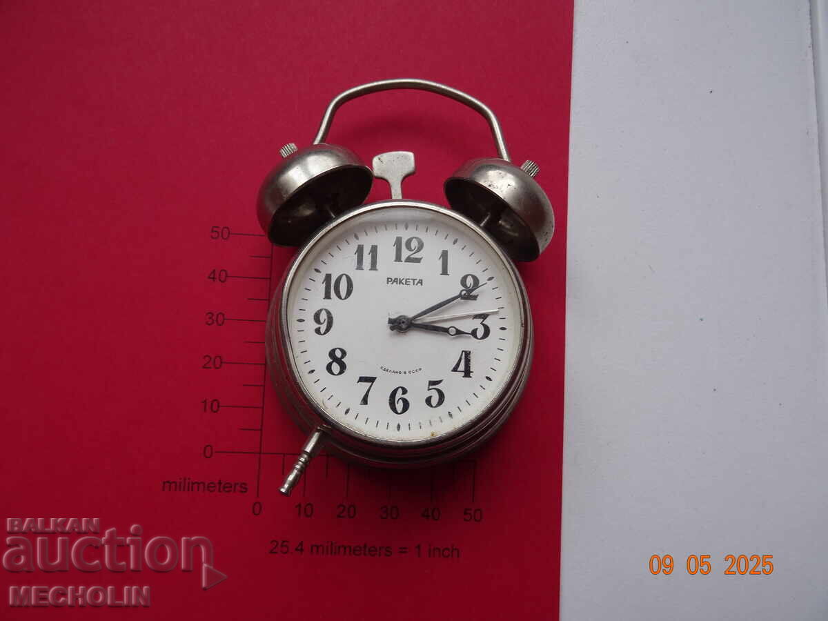 COLLECTOR'S MINI ALARM CLOCK ROCKET RUSSIAN 2