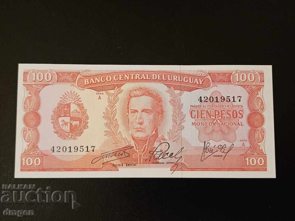 100 pesos Uruguay 1967 UNC