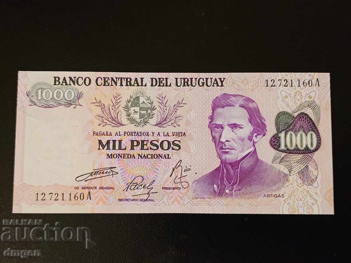 1000 Uruguayan Pesos 1974 UNC