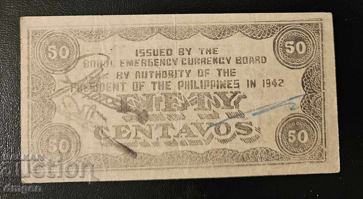 50 cenți Filipine 1942 cu preț € 4.00 | 7.82 BGN
