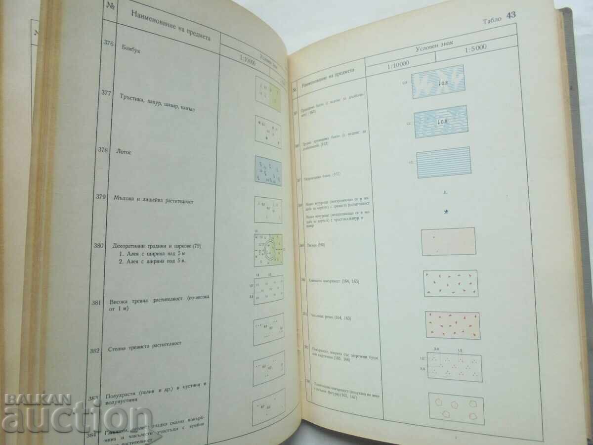 Аукцион Условни знаци за топографски карти в мащаби 1:10000 и 1:5000