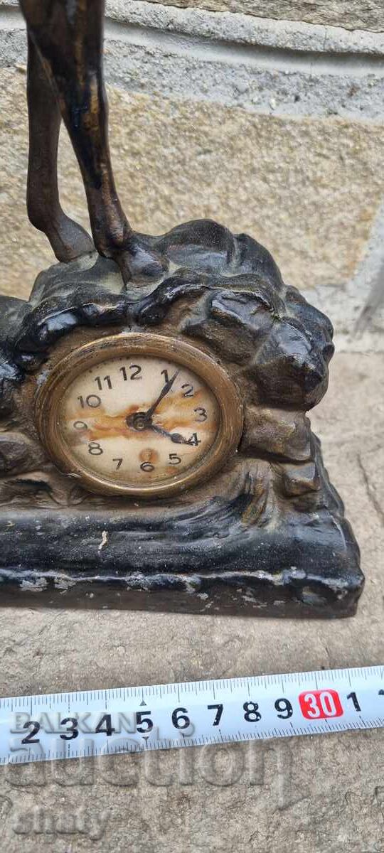 Auction Old sculpture, figure of a deer. Clock. Inkwell Auction Old sculpture, figure of a deer. Clock. Inkwell