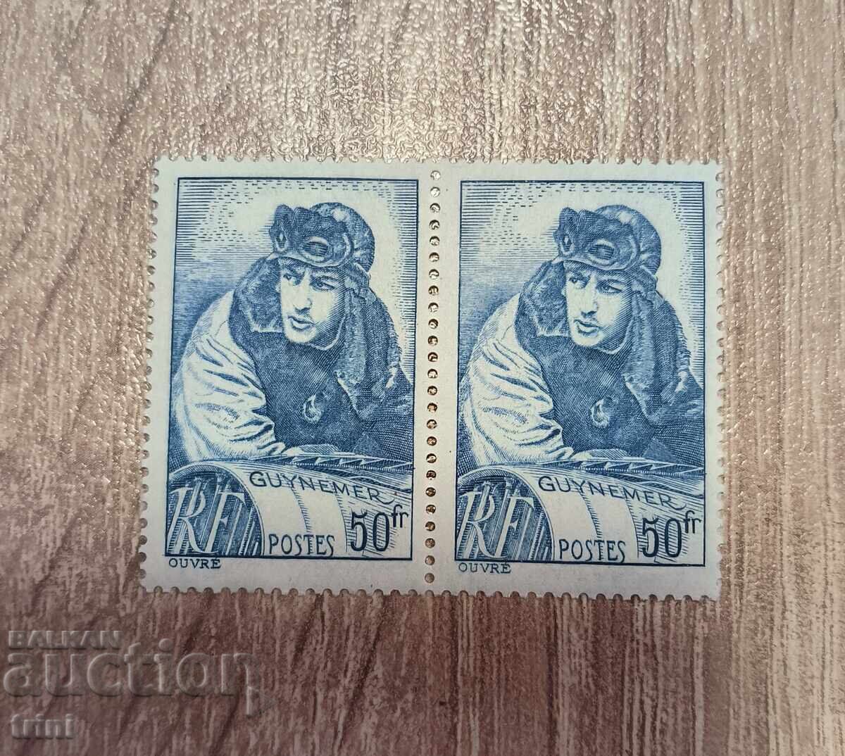 Franța 1940 Georges Guynemer, 1894-1917 MNH pereche Franța 1940 Georges Guynemer, 1894-1917 MNH pereche