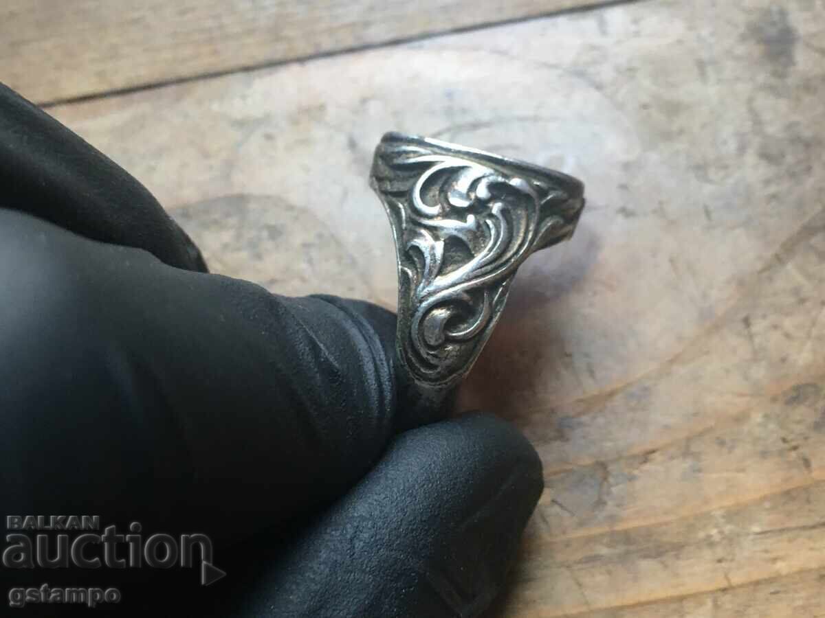 Inel Vechi de Argint / Carneol - 5