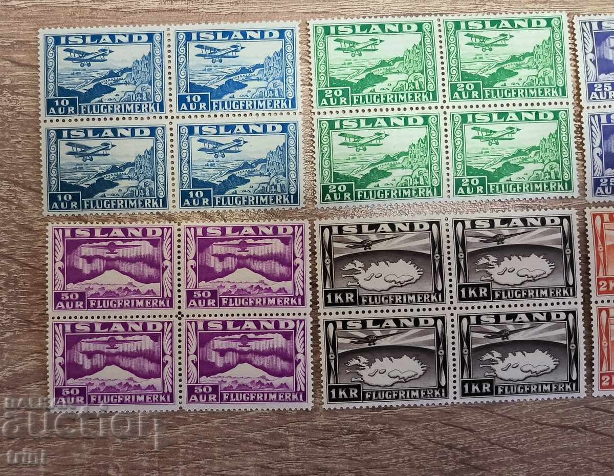 Iceland 1934 Airmail MNH Carriage Complete Set with price 160.00 BGN | € 81.81 Iceland 1934 Airmail MNH Carriage Complete Set with price 160.00 BGN | € 81.81