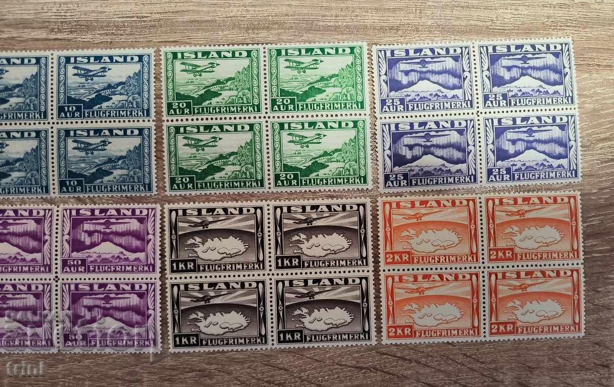 Auction Iceland 1934 Airmail MNH Carriage Complete Set Auction Iceland 1934 Airmail MNH Carriage Complete Set