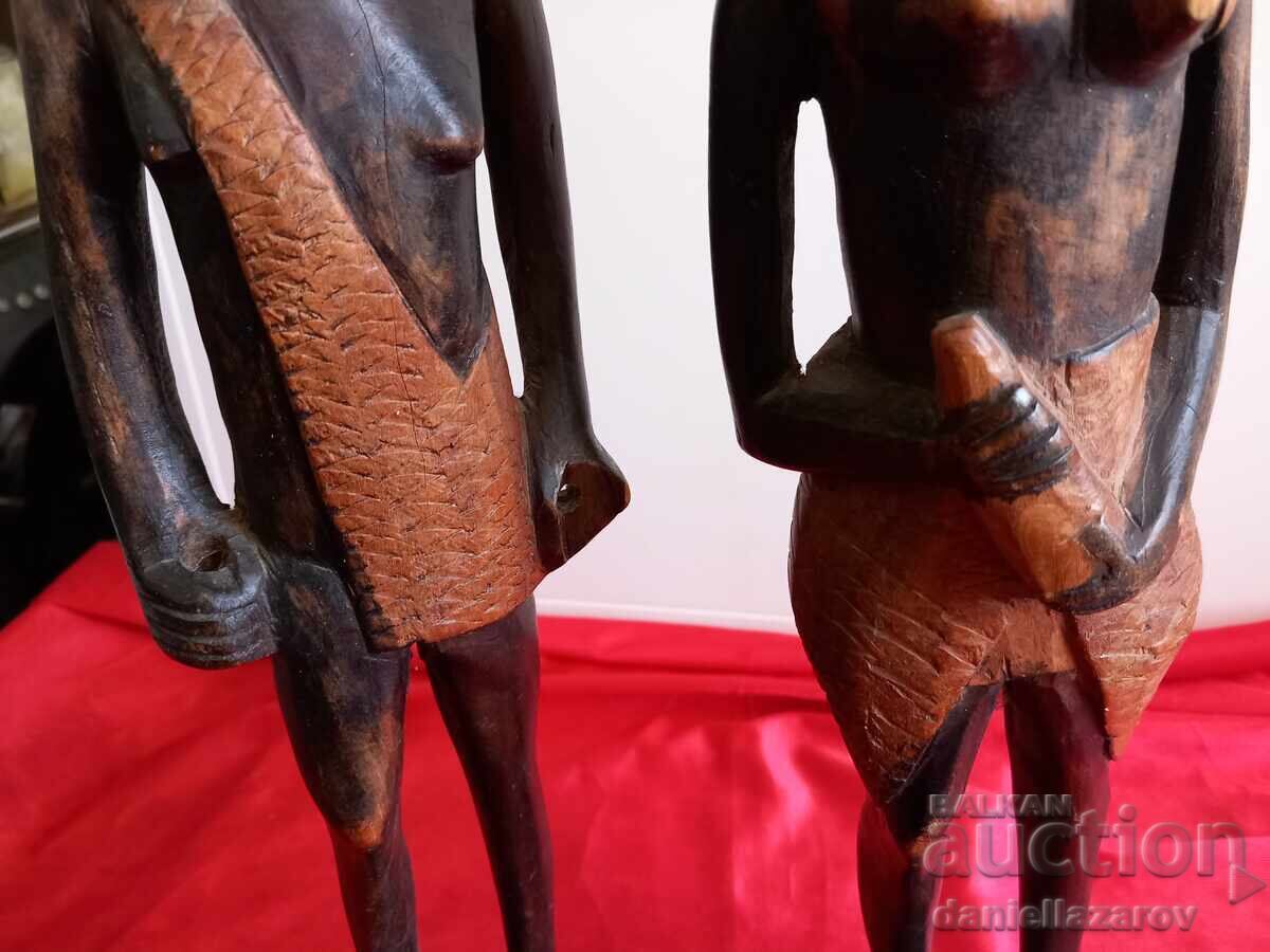 Стари АФРИКАНСКИ Дървени СКУЛПТУРИ, Фигури, Статуетки - 5 Стари АФРИКАНСКИ Дървени СКУЛПТУРИ, Фигури, Статуетки - 5