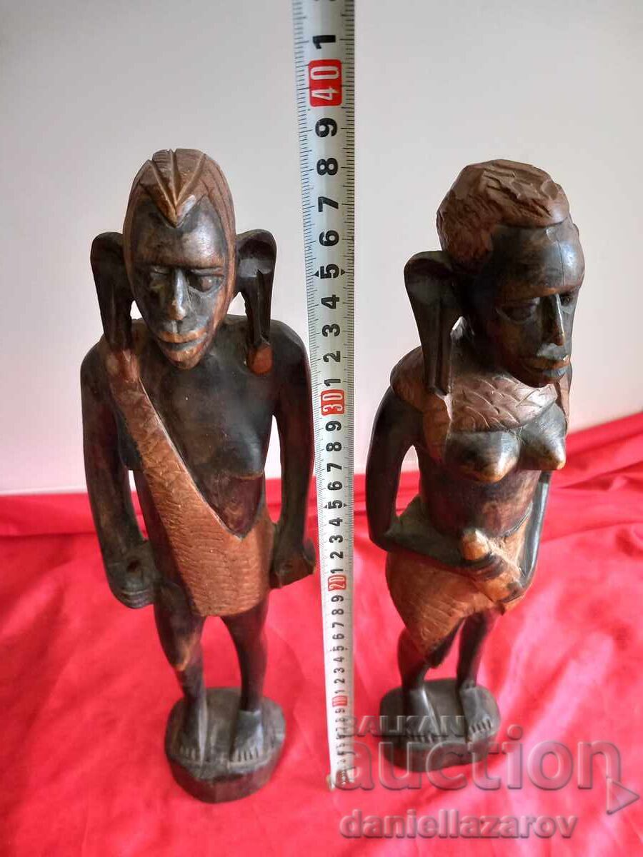 Стари АФРИКАНСКИ Дървени СКУЛПТУРИ, Фигури, Статуетки - 6 Стари АФРИКАНСКИ Дървени СКУЛПТУРИ, Фигури, Статуетки - 6
