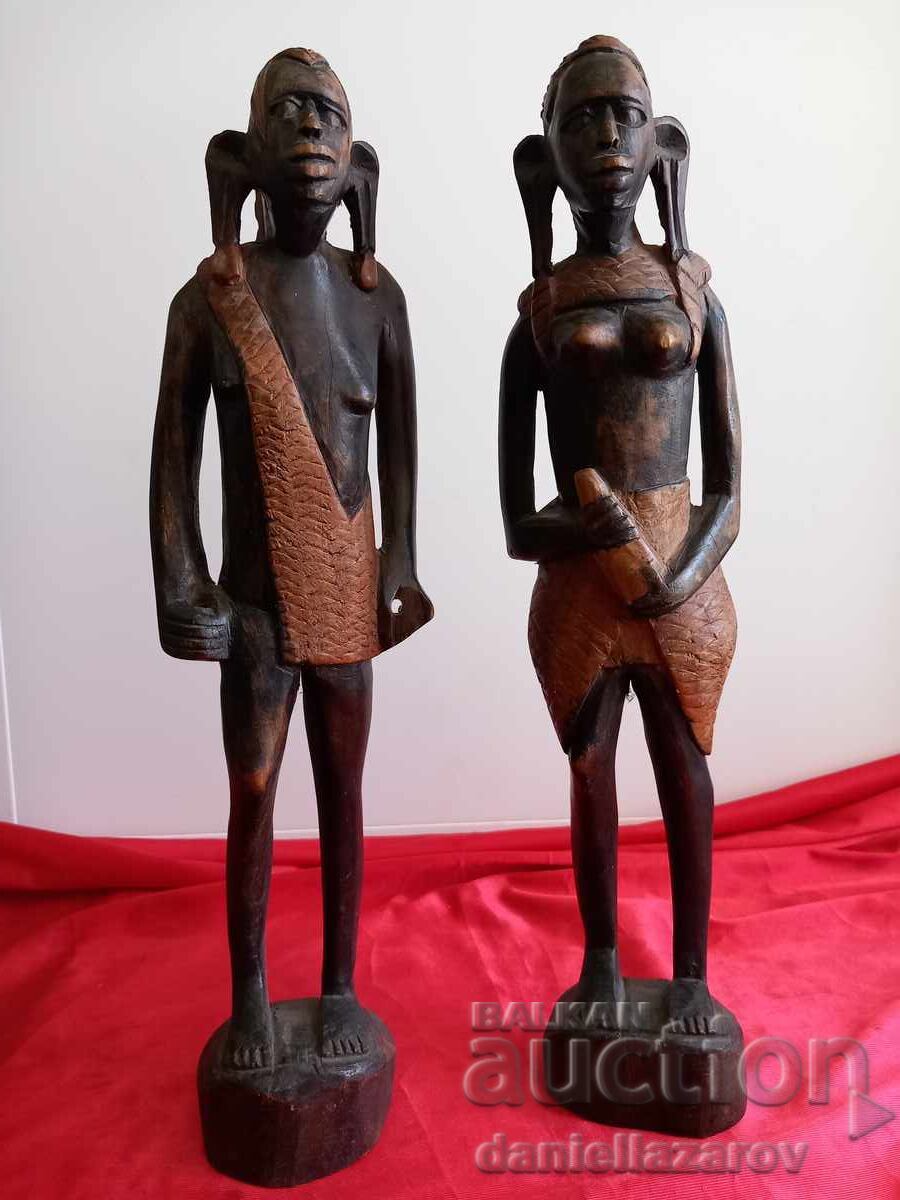 Стари АФРИКАНСКИ Дървени СКУЛПТУРИ, Фигури, Статуетки Стари АФРИКАНСКИ Дървени СКУЛПТУРИ, Фигури, Статуетки