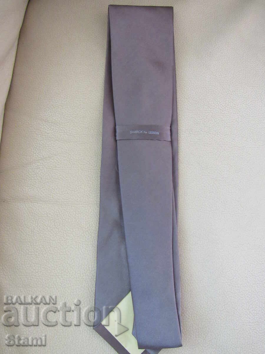Luxurious gray silk tie, new - 5