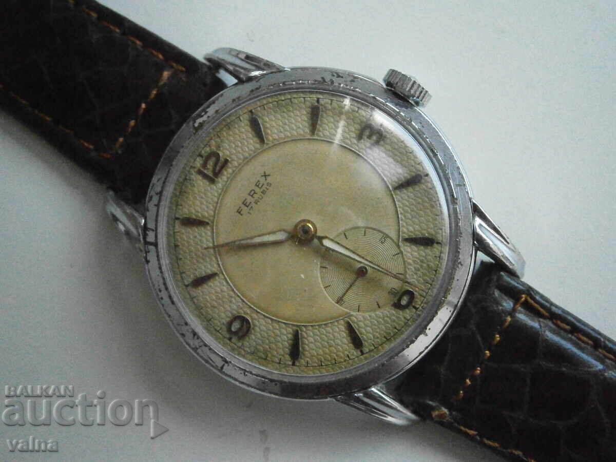 FEREX, διαμ. 1130 - wehrmachtswerk; 17 jewels, Swiss, VTG με τιμή 90.00 BGN | € 46.02 FEREX, διαμ. 1130 - wehrmachtswerk; 17 jewels, Swiss, VTG με τιμή 90.00 BGN | € 46.02