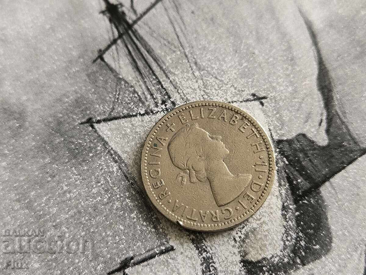Монета - Великобритания - 2 шилинга | 1955г. с цена 3.00 лв. | € 1.53