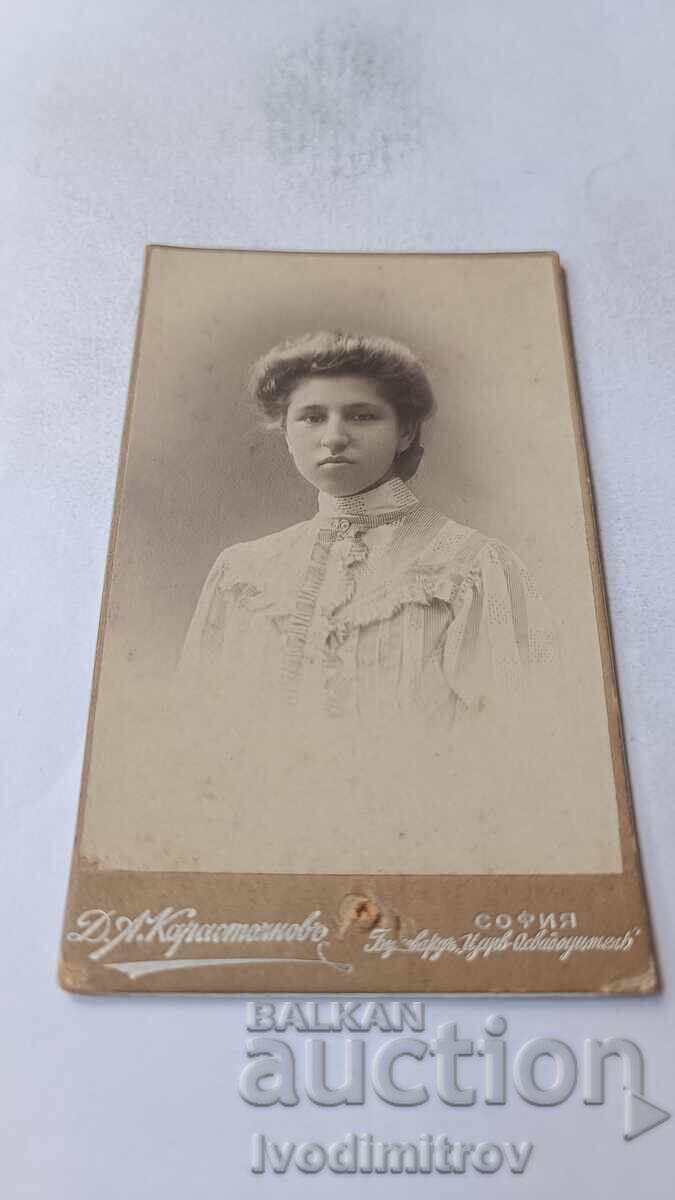 Снимка Млада жена Картон Снимка Млада жена Картон