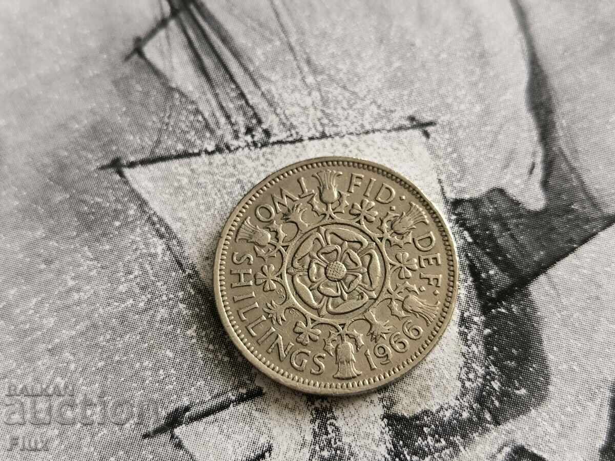 Монета - Великобритания - 2 шилинга | 1966г. Монета - Великобритания - 2 шилинга | 1966г.