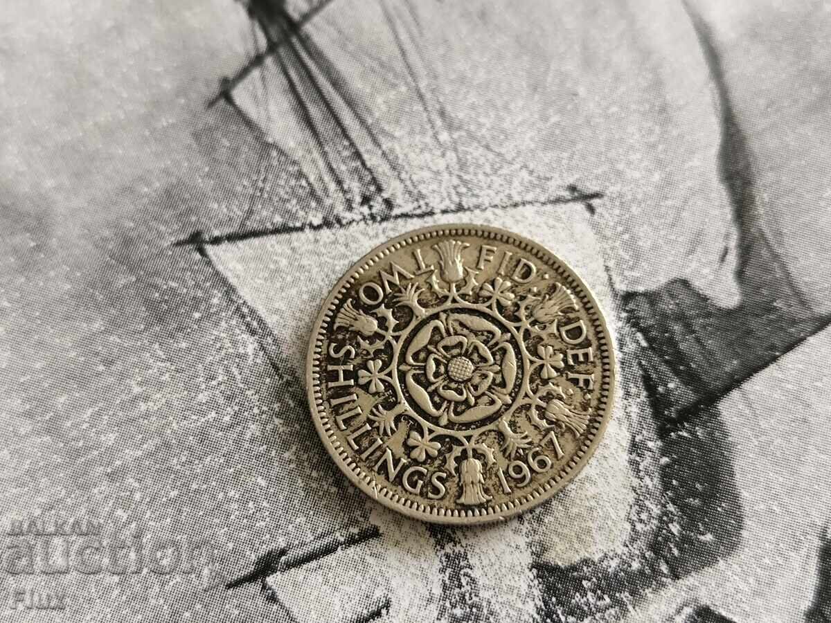Монета - Великобритания - 2 шилинга | 1967г.